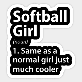 Softball Girl Definition Sticker